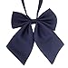 AWAYTR Ladies Adjustable Pre tied Bowtie - Solid Color Bow Ties for Women (Navy blue