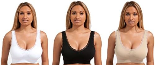 Padded LACE + Pads - 3 Pack - Black, White & Beige - Size Small, Medium, Large, XL, XXL, XXXL