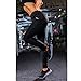 Plunger Women Casual Solid High Waist Sports Fitness Leggings Yoga Skinny Trousers with Pockets Black