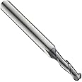 Niagara Cutter 17001432 Carbide Ball Nose End Mill, Inch, TiAlN Finish, Roughing and Finishing Cut, 30 Degree Helix, 2 Flutes, 2' Overall Length, 0.250' Cutting Diameter, 0.250' Shank Diameter