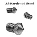 Micro Swiss A2 Hardend Steel Nozzle E3D V5-V6, Prusa i3 MK2 RepRap - M6 Thread 1.75mm Filament .4mm