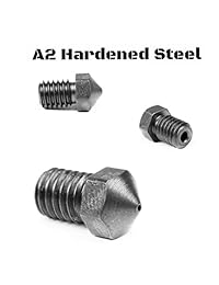 Micro Swiss Acero hardend A2 Boquilla E3D v5 v6, MK2 Reprap Prusa I3 Rosca M6 Filamentos de 1,75 mm. .6 mm