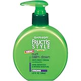Garnier Fructis Style Curl Calm Down Anti-Frizz Cream, Strong Hold, 6 Fluid Ounce