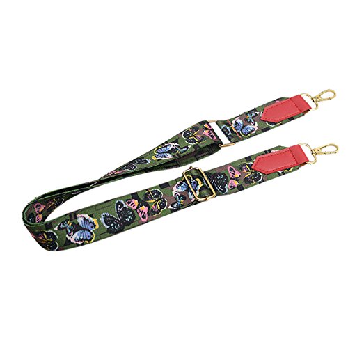 Women Lady Colorful Cotton Boho Chain Rivet Strap Belt for Shoulder Bag Handbag