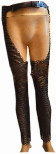 Queen Brass Unique Christmas Gift Chain Mail Leggings Butted Chainmail Chausses Blackend Standard Black