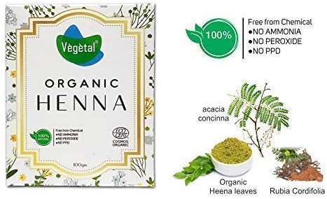 Vegetal Certified Organic Bio Henna Powder - 100% Pure Natural, Herbal Henna (Mehandi) for Hair Hands and Feets - 100gm - Image 5