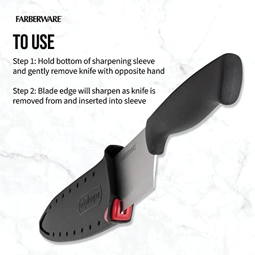 Farberware Edgekeeper 6Inch Chef Knife with SelfSharpening Blade Cover, High CarbonStainless