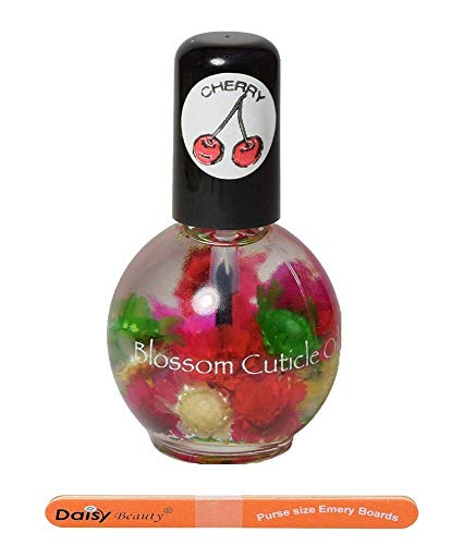 Blossom Scented Cuticle Oil (0.42 oz) infused with REAL flowers - made in USA (Spring Bouquet)