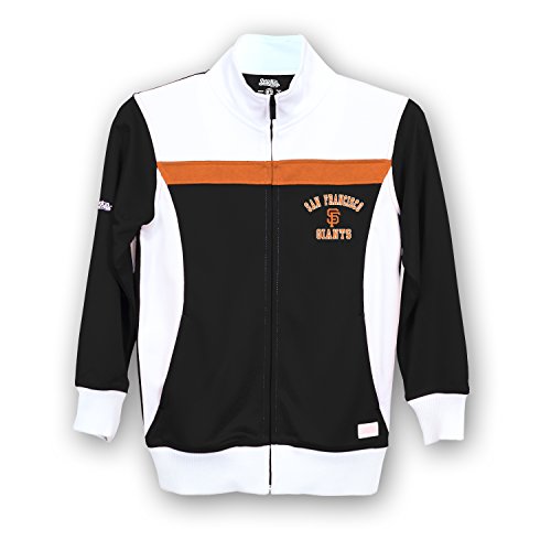 MLB San Francisco Giants Girls Fashion Track Jacket, Large, Black/White