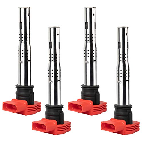 YAOPEI Ignition Coil Pack Set of 4 for Volkswagen Audi Vehicles Replace # 06E905115E -2 Years Warranty
