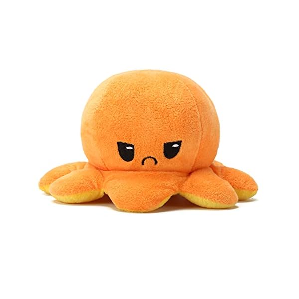 Weilisi-Reversible-Octopus-Plush-ToyOctopus-Reversible-PlushieDouble-Sided-Flip-Mood-Octopus-for-KidsGirlsBoysFriends-orange Weilisi Reversible Octopus Plush Soft Toy 20 cm,Octopus Reversible Plushie,Double Sided Flip Mood Octopus Gift for Kids…
