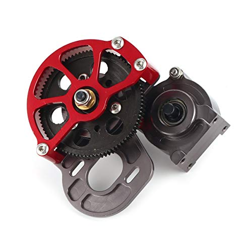 Aluminum Transfer Case Transmission Gearbox for 1/10 Monster Truck RC Car Crawler AXIAL SCX10 RC4WD REDCAT Accessories