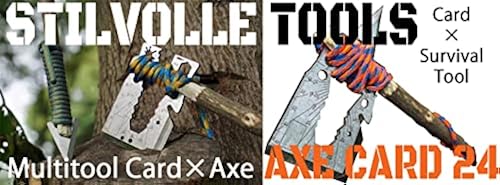 Axe Card 24-in-1 Survival Multi Tool - Credit Card Sized Emergency Tool With 24 Functions