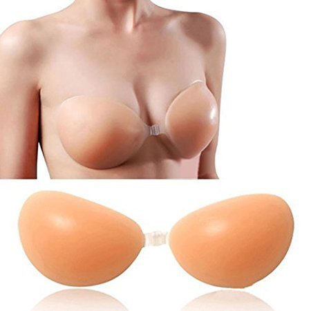 Healthcom Silicone Invisible Bras Push-up Breast Bra Strapless Self Adhesive Breast Pads Nipple Cover Free Bra Nipple-shield Breast Without Strap Fashion Sexy Bras(B)