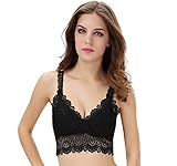 Shawhuaa Womens Sexy Lace V Neck Bralette Tank Top Half Cami Sports Bra