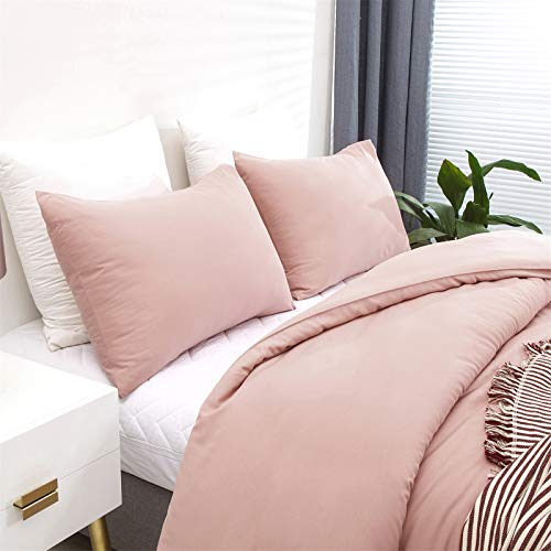 Cottonight Pink Comforter Set Queen Blush Pink Bedding Comforter Set