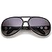 zeroUV Large King Of Rock & Roll Aviator Sunglasses 63mm (Black/Lavender)
