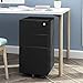 DEVAISE Slim File Cabinet, 3 Drawer Mobile Filing Cabinet for Letter/Legal/A4 Files, Fully Assembled Except Wheels, Black