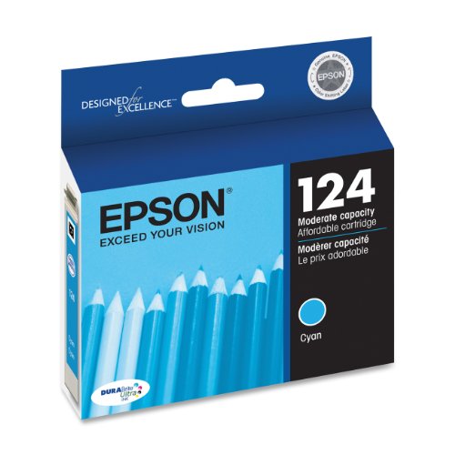 Epson T124220-S T124220 DURABrite Ultra Cyan Moderate Capacity Cartridge Ink