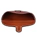 ZLYC Unisex Handmade Vegetable Tanned Leather Hard Eyeglass Case Sunglasses Holder (Brown, Slip-in slip-out closure)