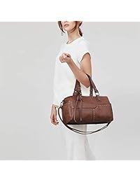 Dasein - Bolsos de piel vegana con asa superior grande para mujer