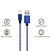 Mribo 3pcs (6+6+10)ft Popular Lightning Cable Nylon Braided Extra Long USB Cord Charging Cable for iPhone 7/7plus,6s, 6s plus, 6plus, 6,5s ,iPad,iPod(white &blue).