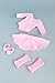 DreamWorld Collections - Practice Time - 4 Piece Outfit - Pink Leotard, Skirt, Leg Warmers and Ballet Slippers - Clothes Fits 18 Inch American Girl Doll (Doll Not Included)