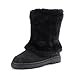 Womens Fur Covered Fully Fur Lined Waterproof Winter Snow Boots