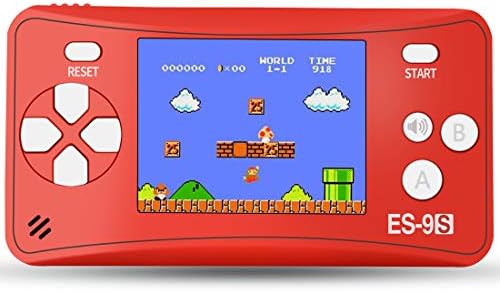 ZHISHAN Retro Handheld Game Console Gaming Player System Birthday Gift for Kids Built in 168 Classic Nostalgia Games with 2.5" LCD Screen Arcade (Red)