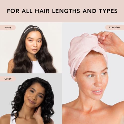Kitsch Microfiber Hair Towel Wrap for Women Quick Dry Towel Microfiber Towel for Hair Hair
