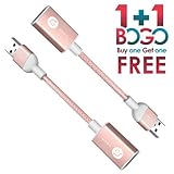 A ADAM ELEMENTS USB 3.1 Type A Male to Female Adapter Connector Cable Aluminum Body 13cmRoseGold