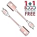 USB 3.1 Type A Male to A Female Adapter / Connector Cable In Favorite Apple, PC & Device Colors, Aluminum Body, 13cm Tangle Free Braided Cord For Charging, Data Transfer by Adam Elements - Rose Gold
