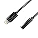 Lightning to 3.5mm Headphone Jack Adapter for iPhone 7/ iPhone 7 Plus Lightning Port to 3.5mm Female Audio Jack Headphone Cable Adapter (Balck)