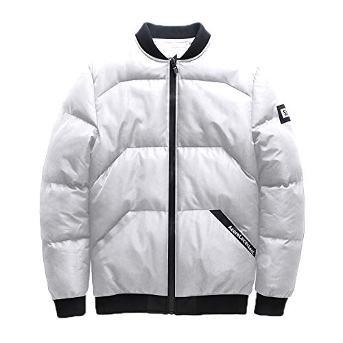 Men's Winter Zipper Warm Jacket Stand Collar Coat Cotton Pocket Padded Coat Outwear