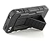 IPhone 4 Case, iPhone 4S Case, RANZ Apple iPhone 4 / 4S Black Rugged Impact Armor Hybrid Kickstand Cover with Belt Clip Holster Case + Touch Stylus