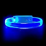 Glowmaker LED Light Up Wristband/Bracelets Pack of 4 (Blue)