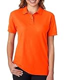 Gildan - Ladies DryBlend Double Pique Polo Shirt - 72800L-Safety Orange-XL