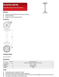 CPM PC130T DS-1271ZJ-130-TRL - Soporte de montaje para cámara Hikvision Turret DS-2CD2342WD-I