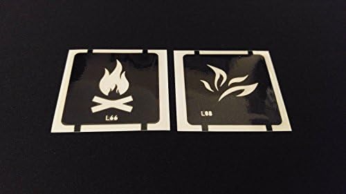 Inspire Dream Play 2pc Camp Fire/Flames Glitter Tattoo Stencil Set for Color Airbrush Facepaint