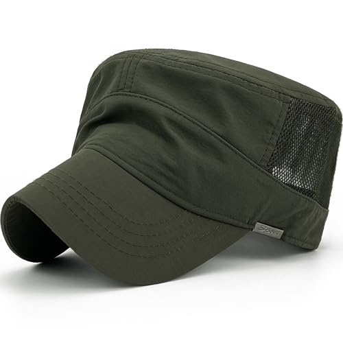 Masktide Water Resistant Military Hat Quick Dry Cadet Cap Army Flat Top at Amazon