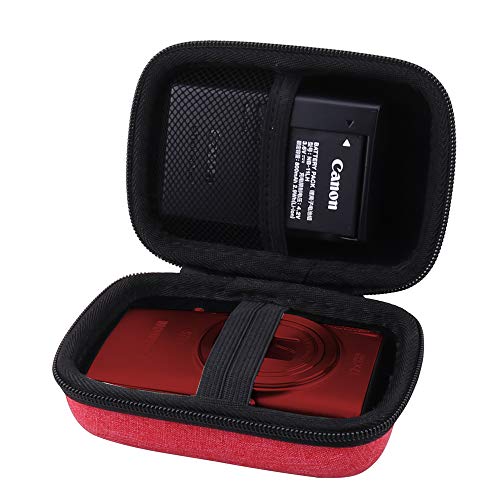 Aenllosi Hard Carrying Case for Canon PowerShot ELPH 180/190 Digital Camera (Storage case, red)