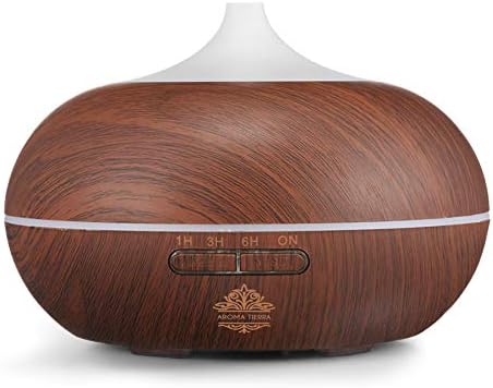 Grace Essential Oil Diffuser 300ml Cool Mist Ultrasonic Aromatherapy Electric Aroma Diffuser For Home Work 7 Color Light Dark Wood Buy Online At Best Price In Ksa Souq