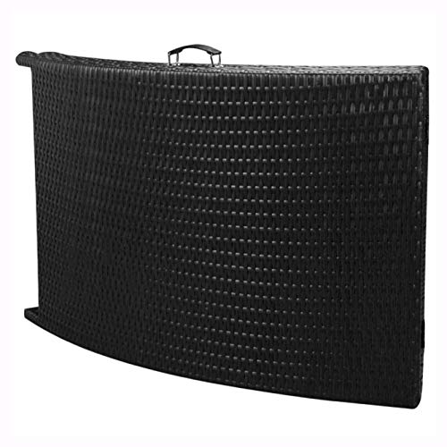 Sunlounger, Folding Sun Loungers 2 pcs with Table Poly Rattan Black
