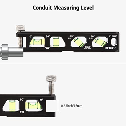 Torpedo Level, Conduit Level with 4 Vials, VGroove and