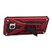 Galaxy S7 Edge Case,Funfe Heavy Duty Built-in Kickstand Protective Cases for Samsung Galaxy S7 Edge Dual Layers Armor Shock Absorption Impact Resistant Rugged Stand Back Cover (Red)