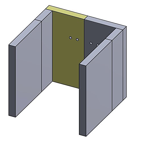 Rückwandstein Links/rechts 320x170x30mm mit Bohrung (Schamotte)