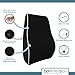 bonmedico Orthopedic Lumbar Support Pillow, Back Cushion with Memory Foam, Back Pillow for Back Support and Back Pain Relief, Ergonomic Lumbar Pillow for Car Seat, Home, Office-Chair, Black, Standard