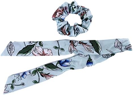 Cngstar ロングストリーマー 弾性ヘアゴム かわいいシュシュ 上品 髪飾り 女性 レディース ヘアアクセ 髪留め ライトブルー