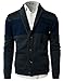 H2H Mens Casual Premium Slim Fit Knitted Jackets Thermal Warm Long Sleeve of Various Styles