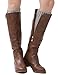Womens Cable Knit Leg Warmers Long Knee High Knitted Crochet Boot Cuffs Button Socks
